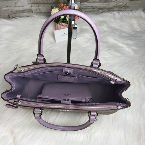 👜COACH SET🌺SURREY CARRYALL & WRISTLET - Picture 4 of 8